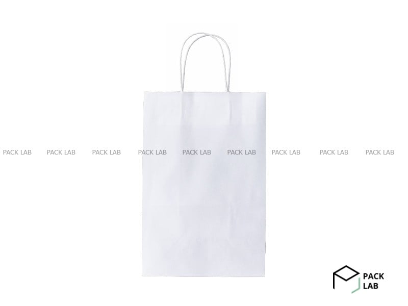 Paper bag white 190*280 mm with handles